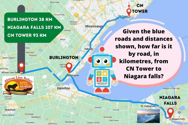 Original activity · Road distances — original poster; readable text is provided immediately before this image